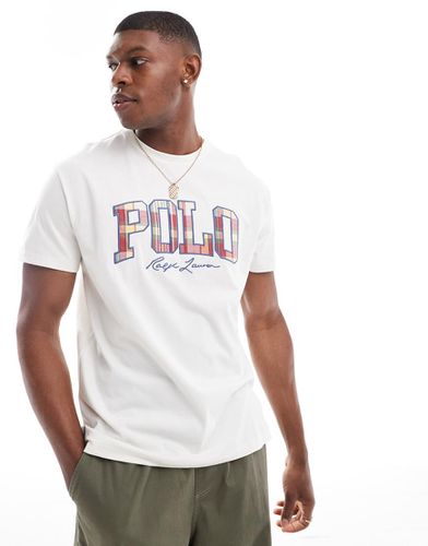 T-shirt classique oversize avec logo à carreaux - cassé - Polo Ralph Lauren - Modalova