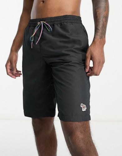 Short de bain long à zébrures avec logo - Noir - Paul Smith - Modalova