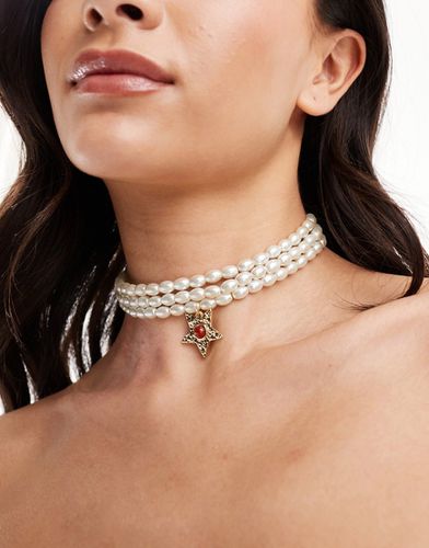 Paloma - Collier multi rangs à perles fantaisie avec pendentif étoile - Petit Moments - Modalova