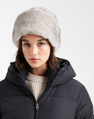 Bob duveteux en fausse fourrure - Beige - Pieces - Modalova