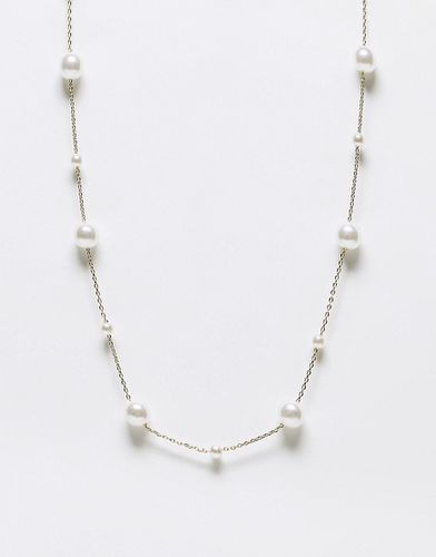 Collier chaîne orné de perles - Pieces - Modalova