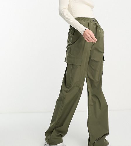 Exclusivité - Pantalon cargo à cordon de serrage coulissant - Kaki - Pieces Tall - Modalova