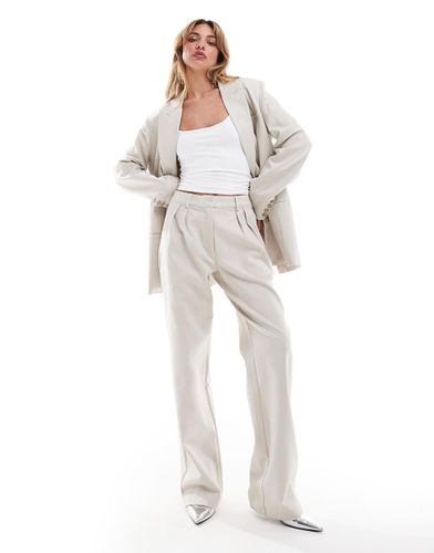 Pantalon d'ensemble large et habillé - Craie - Pretty Lavish - Modalova