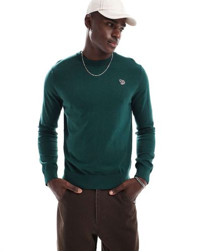 Pull ras de cou en maille avec logo zèbre - Ps Paul Smith - Modalova