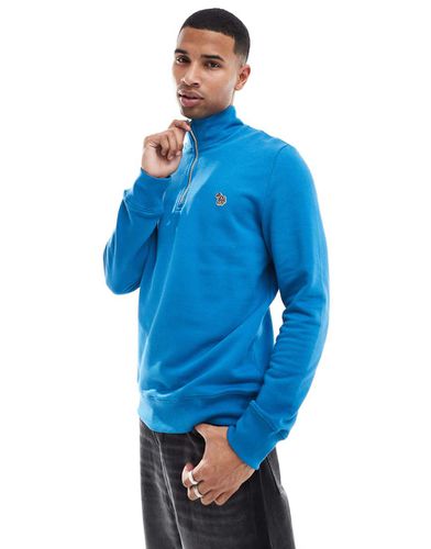 Sweat à col zippé avec logo zèbre - Bleu sarcelle - Ps Paul Smith - Modalova