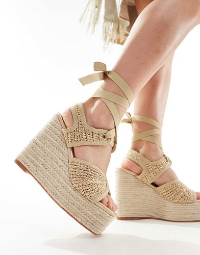 Solstice - Espadrilles à talons et brides tissées - Public Desire - Modalova