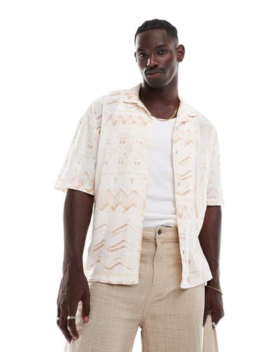 Chemise à imprimé géométrique aztèque - Fauve - Pull & bear - Modalova