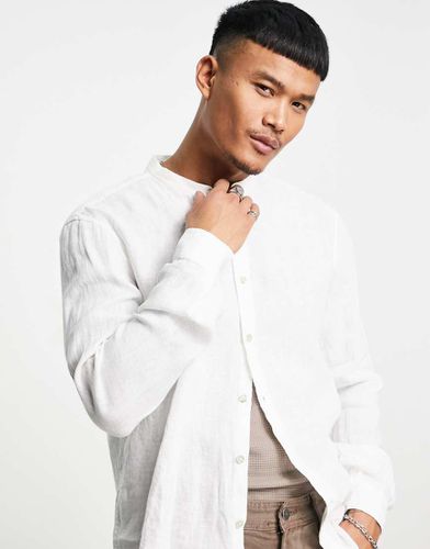 Chemise grand-père en lin - Pull & bear - Modalova