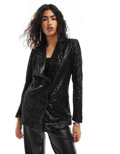 Blazer long à sequins - Pull & bear - Modalova