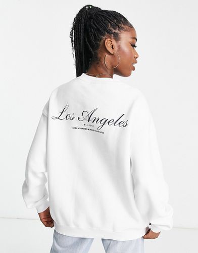 Sweat d'ensemble ras de cou oversize à inscription Los Angeles - Pull & bear - Modalova