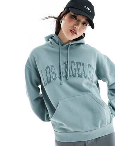 Pacific - Sweat à capuche à imprimé Los Angeles - clair - Pull & bear - Modalova