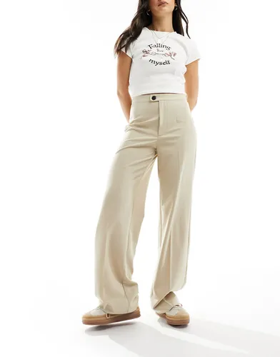 Pantalon plissé coupe ample ajustée - Beige - Pull & bear - Modalova