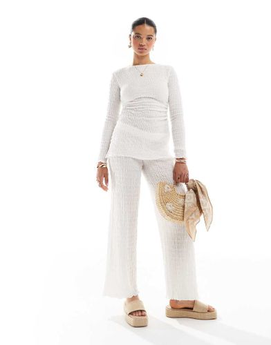 Pantalon textur ample d'ensemble - cru - Pull & bear - Modalova