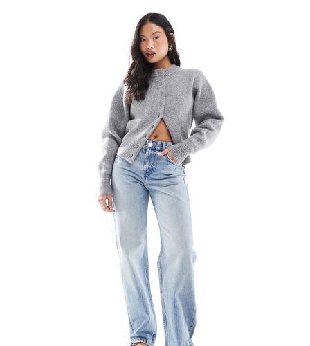 Petite - Jean droit à taille mi-haute - moyen - Pull & bear - Modalova