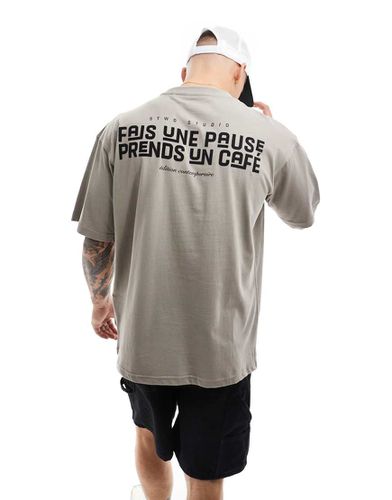 T-shirt à imprimé Fais une Pause » - Pull & bear - Modalova