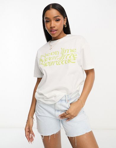 T-shirt avec imprimé Neon Lime » - Citron - Pull & bear - Modalova