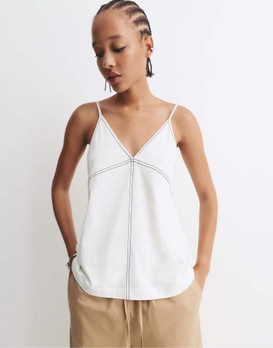 Top  bretelles avec surpiqres contrastantes - Pull & bear - Modalova