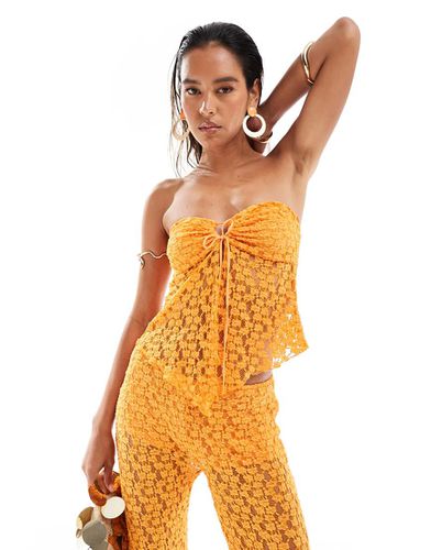 Top bandeau d'ensemble fendu au crochet avec ourlet foulard - Pull & bear - Modalova