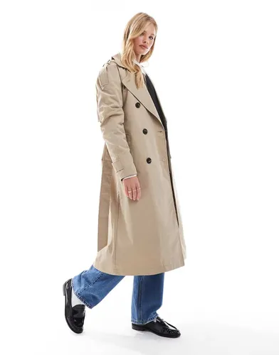 Trench-coat avec ceinture - Beige - Pull & bear - Modalova