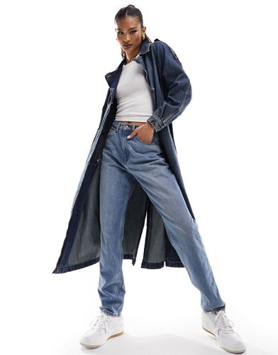 X Lee - Trench-coat en jean - foncé délavé - Pull & bear - Modalova