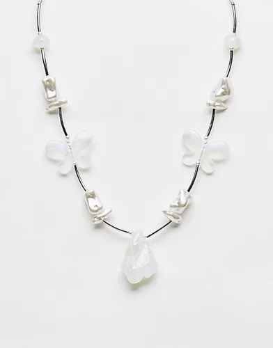 Collier unisexe à perles de lune - Reclaimed Vintage - Modalova