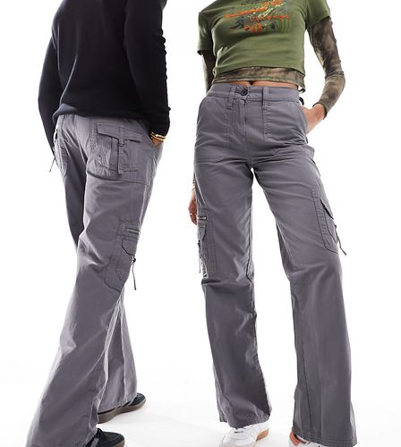 Pantalon fonctionnel unisexe style années 2000 - Anthracite délavé - Reclaimed Vintage - Modalova