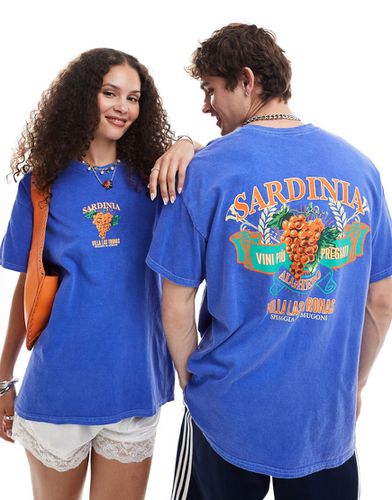 T-shirt unisexe oversize avec imprimé Sardinia au dos - Reclaimed Vintage - Modalova