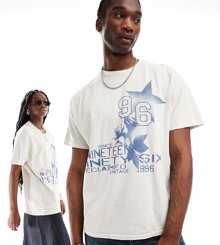 T-shirt unisexe à imprimé spray universitaire - Blanc - Reclaimed Vintage - Modalova