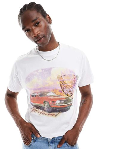 T-shirt crop top coupe carrée à imprimé voiture style western - Reclaimed Vintage - Modalova