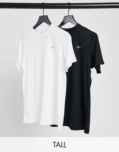 Lot de 2 t-shirts ajustés - Noir et blanc - Reebok - Modalova