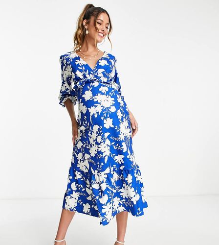 Robe babydoll mi-longue à fleurs - River Island Maternity - Modalova