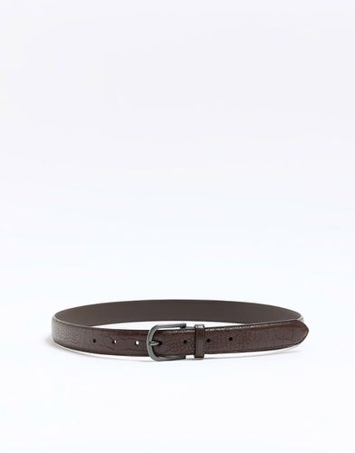 Ceinture effet croco - Marron foncé - River Island - Modalova