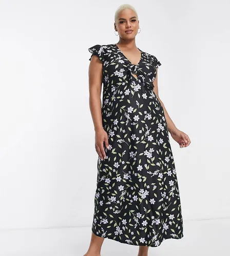 Robe mi-longue - fleuri - River Island Plus - Modalova