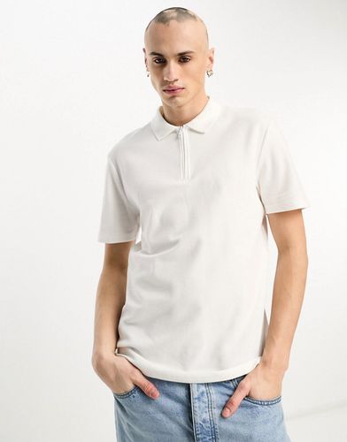 River Island - Polo ajusté - Blanc - River Island - Modalova