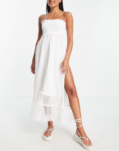 Robe de plage bandeau - Crème - River Island - Modalova