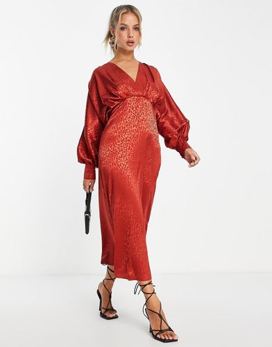 Robe longue en satin - Rouille - River Island - Modalova