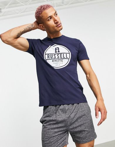 T-shirt ras de cou avec logo circulaire - Russell Athletic - Modalova