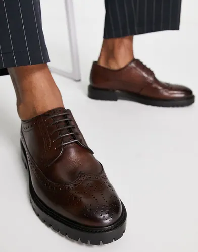 James - Chaussures richelieu à semelle chunky en cuir - Walk London - Modalova