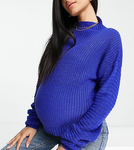 Ultimate - Pull col montant - Bleu - Wednesday's Girl Maternity - Modalova