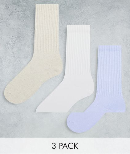 Eleven - Lot de 3 paires de chaussettes en coton biologique - Weekday - Modalova