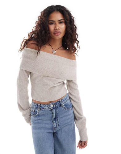 Lolo - Pull en maille  paules dnudes - Beige chin - Weekday - Modalova