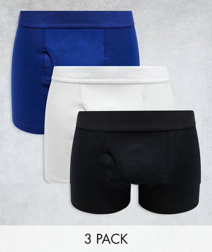 Lot de 3 boxers - Noir, et bleu - Weekday - Modalova