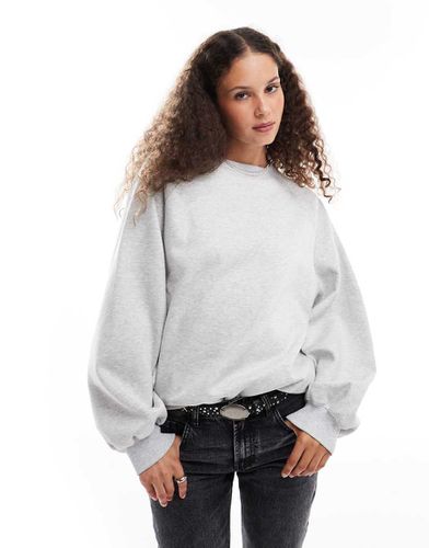 Sweat-shirt raglan oversize à manches volumineuses - chiné - Weekday - Modalova