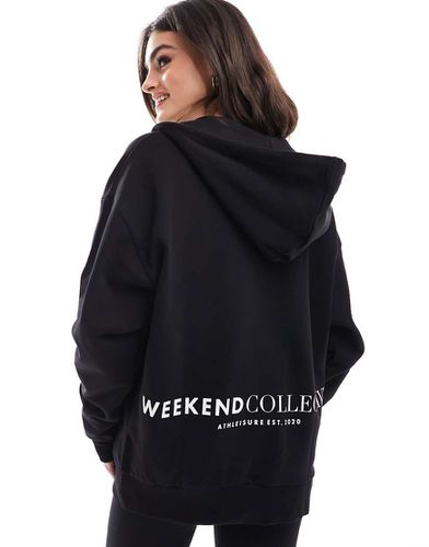 Weekend Collective - Sweat à capuche oversize à fermeture éclair et logo d'ensemble - Asos Weekend Collective - Modalova