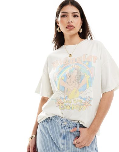 Girlfriend - T-shirt à logo et motif cowboy sur le devant - vintage - Wrangler - Modalova