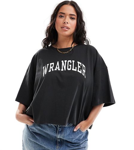T-shirt crop top coupe carrée à logo - décoloré - Wrangler Plus - Modalova