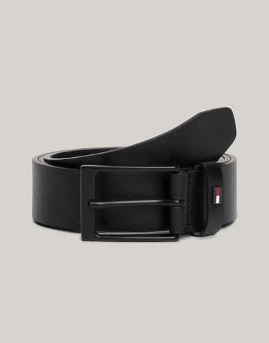 Ceinture en cuir avec boucle ton sur ton - Tommy Hilfiger - Modalova