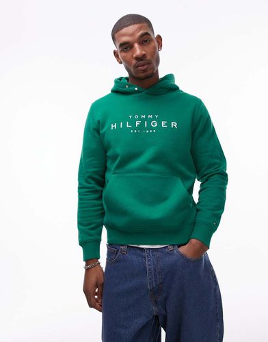 Sweat à capuche avec logo et boutons-pression - Tommy Hilfiger - Modalova