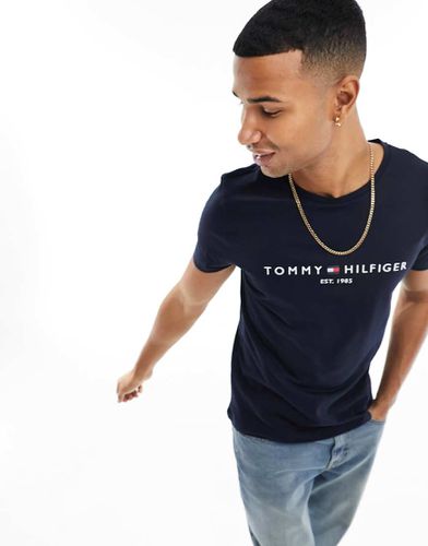 T-shirt à logo drapeau brodé - Tommy Hilfiger - Modalova