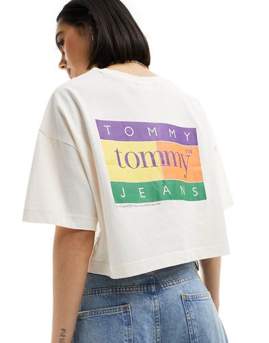 Crop top oversize à logo drapeau - Tommy Jeans - Modalova